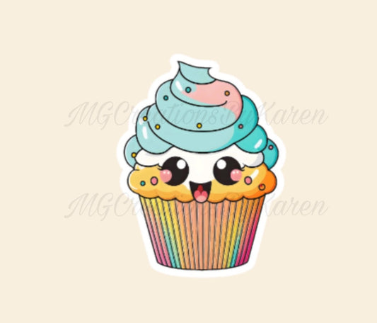 Cupcake acrylic blank for badge reel & vinyl decal, acrylic blank, decal, vinyl decal, cast acrylic, cupcake Badge reel, cupcake