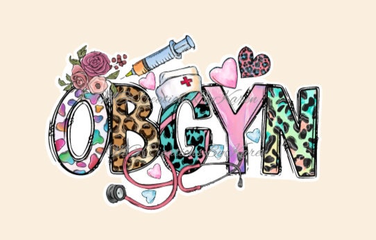 OBGYN acrylic blanks for badge reels & vinyl decal, acrylic blank, dec ...